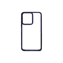 Capa de Silicone Transparente para Xiaomi Redmi 13C/Poco C65 Preto